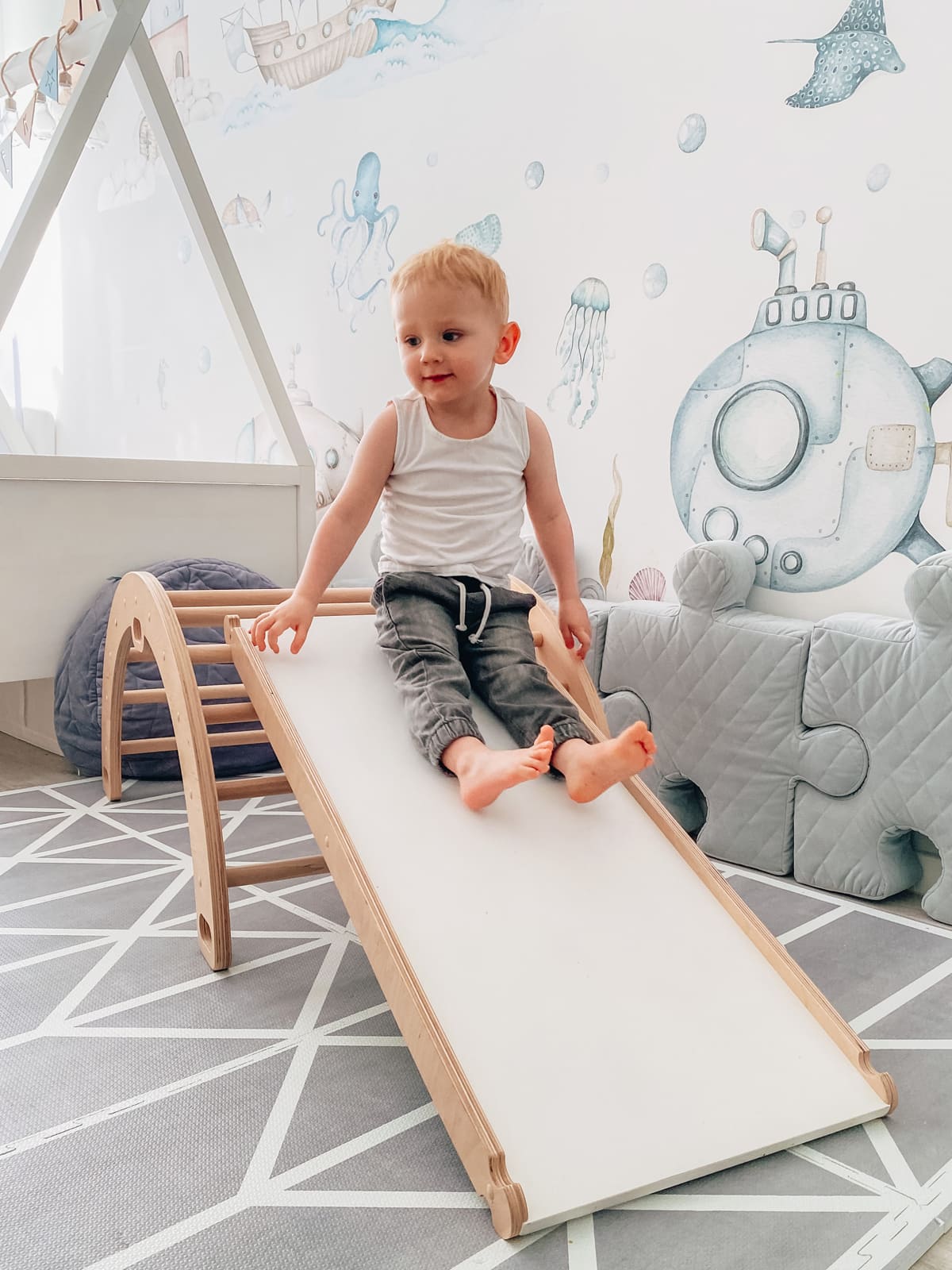 Kinder Kletterbogen Sweet mit Rutsche