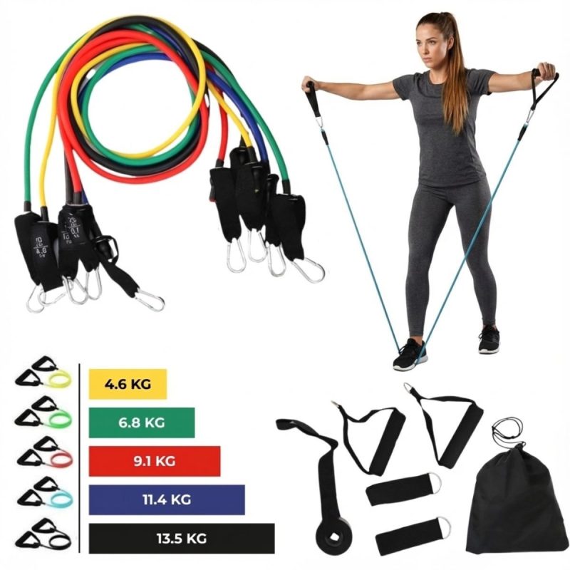 X-Sport Gym fitnesz szalag és gumikötél készlet (11 db-os)