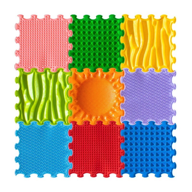Stimulative Rainbow szenzoros szőnyeg 9 db 30×30 cm
