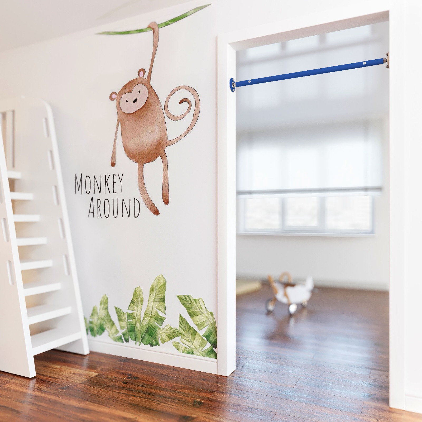 Ajtókeretbe szerelhető húzódzkodórúd 100–150 cm - Image 2