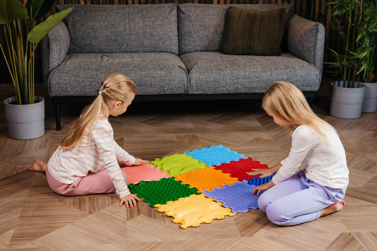 Stimulative Rainbow szenzoros szőnyeg 9 db 30×30 cm - Image 2