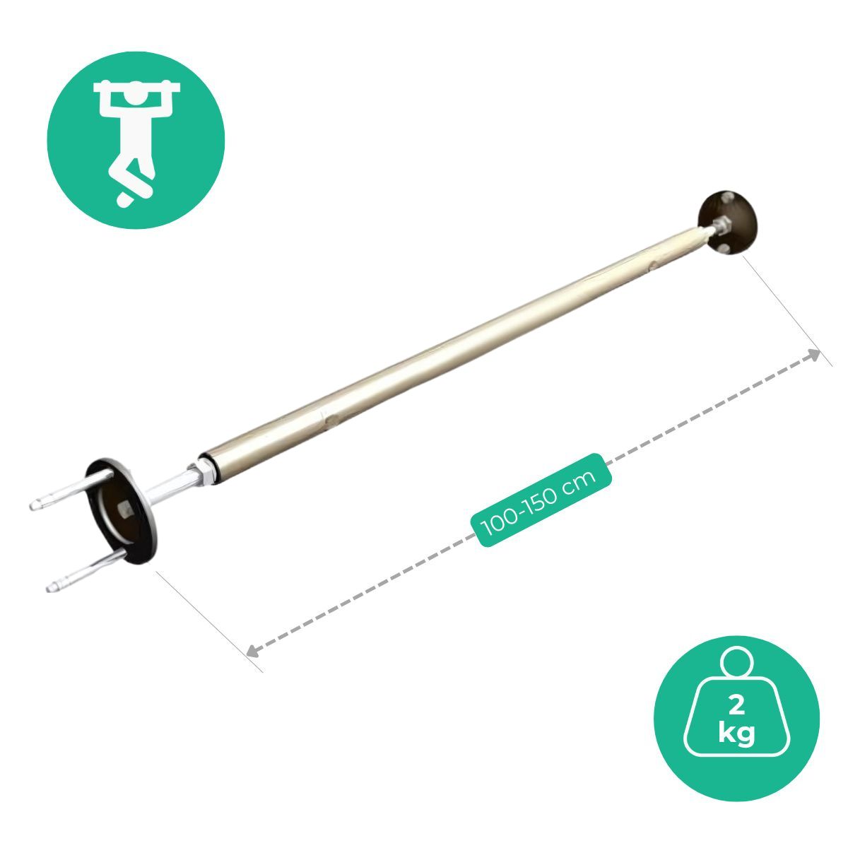 Ajtókeretbe szerelhető húzódzkodórúd 100–150 cm - Image 12