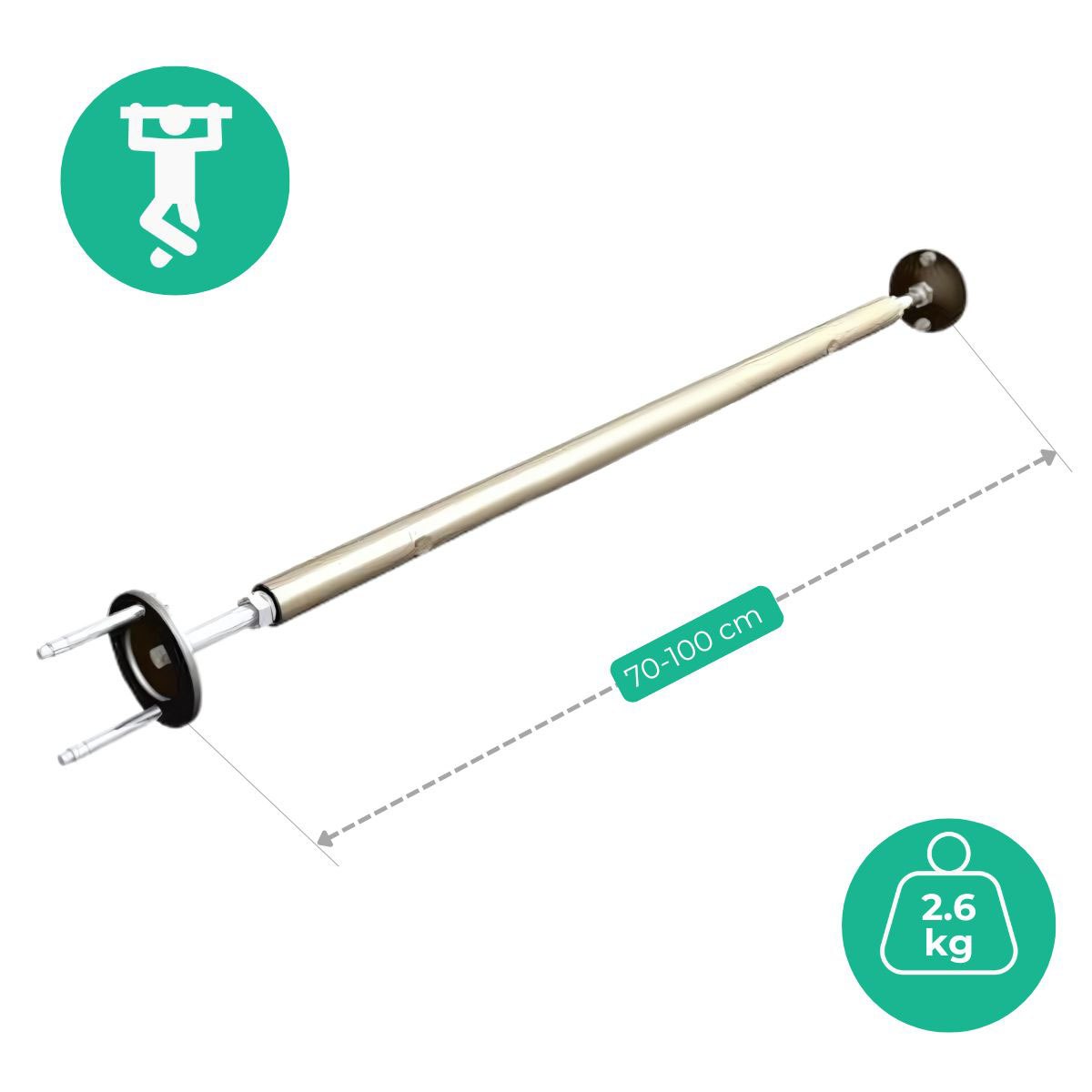 Ajtókeretbe szerelhető húzódzkodórúd 70–100 cm - Image 13