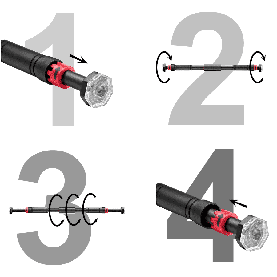 Fizjo ajtókeretbe szerelhető húzódzkodórúd 66–100 cm - Image 7