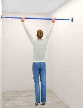 Ajtókeretbe szerelhető húzódzkodórúd 100–150 cm - Image 9