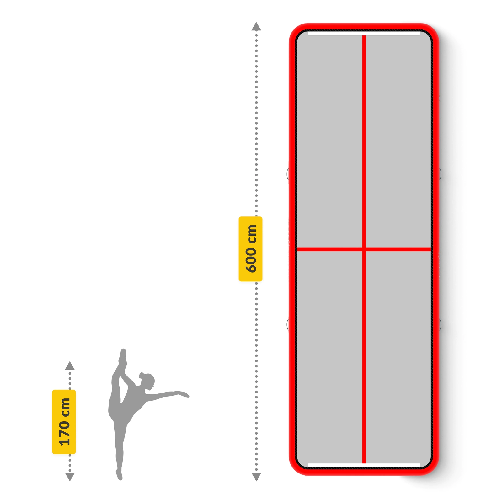 Air Mat akrobatikus felfújható szőnyeg 600×200×20 cm - Image 8