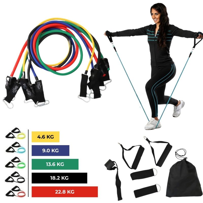 X-Sport Max fitnesz szalag és gumikötél készlet (11 db-os)
