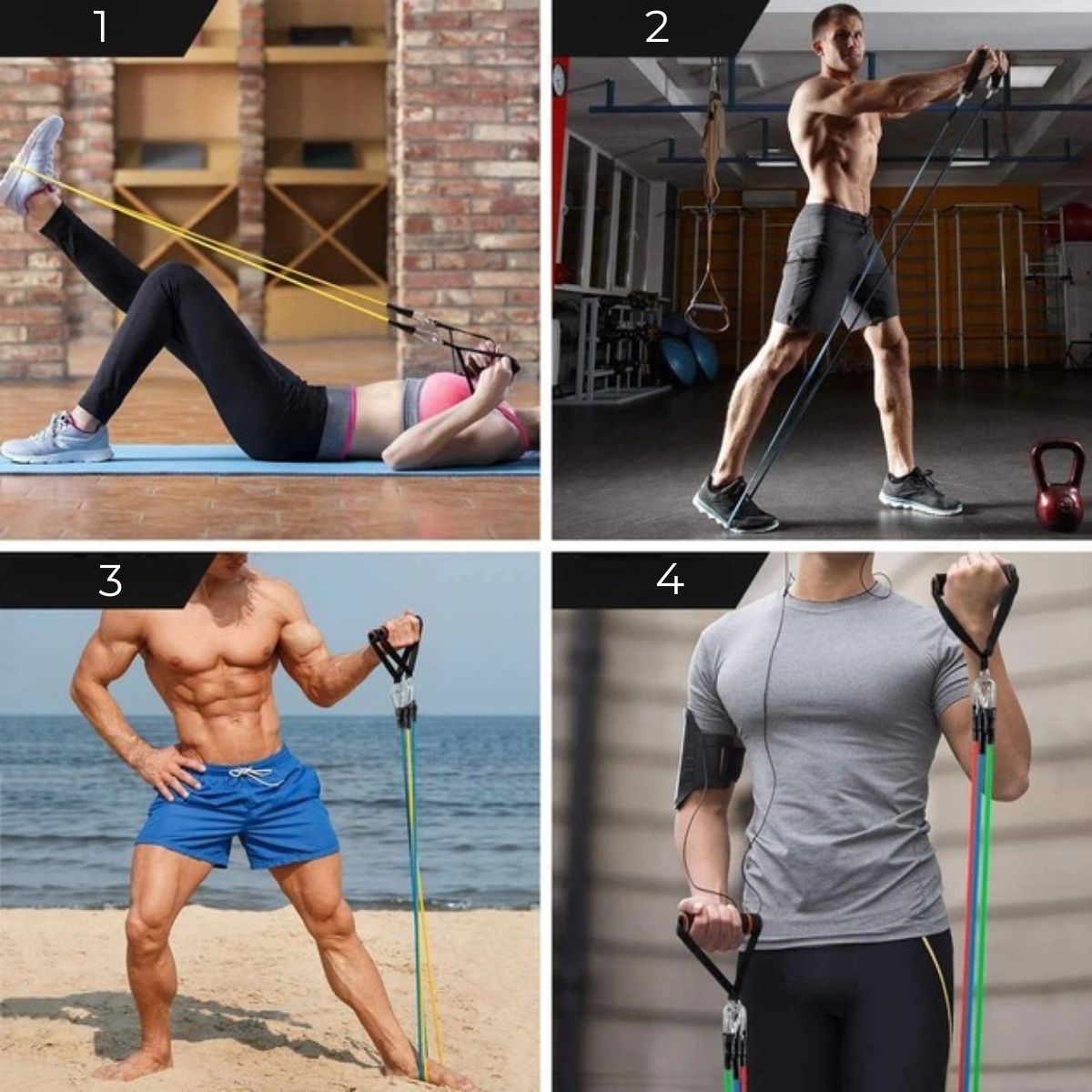 Fitnesz gumikötél és expander készlet - Image 5