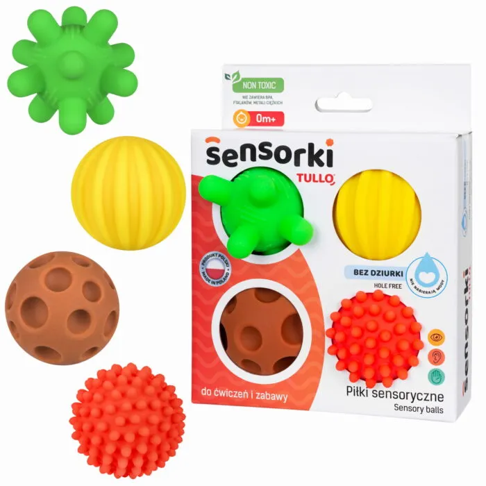 Színes szenzoros labdakészlet (4 db-os)