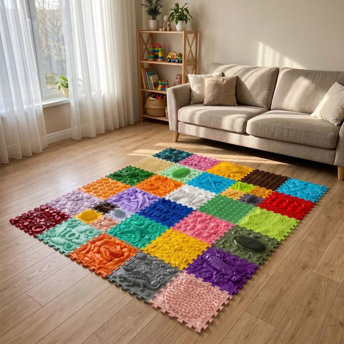 Szenzoros szőnyeg Wonderwold 36 db 25×25 cm - Image 6