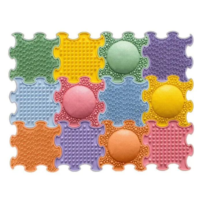 Mini szivárvány szenzoros szőnyeg 12 db 15×15 cm